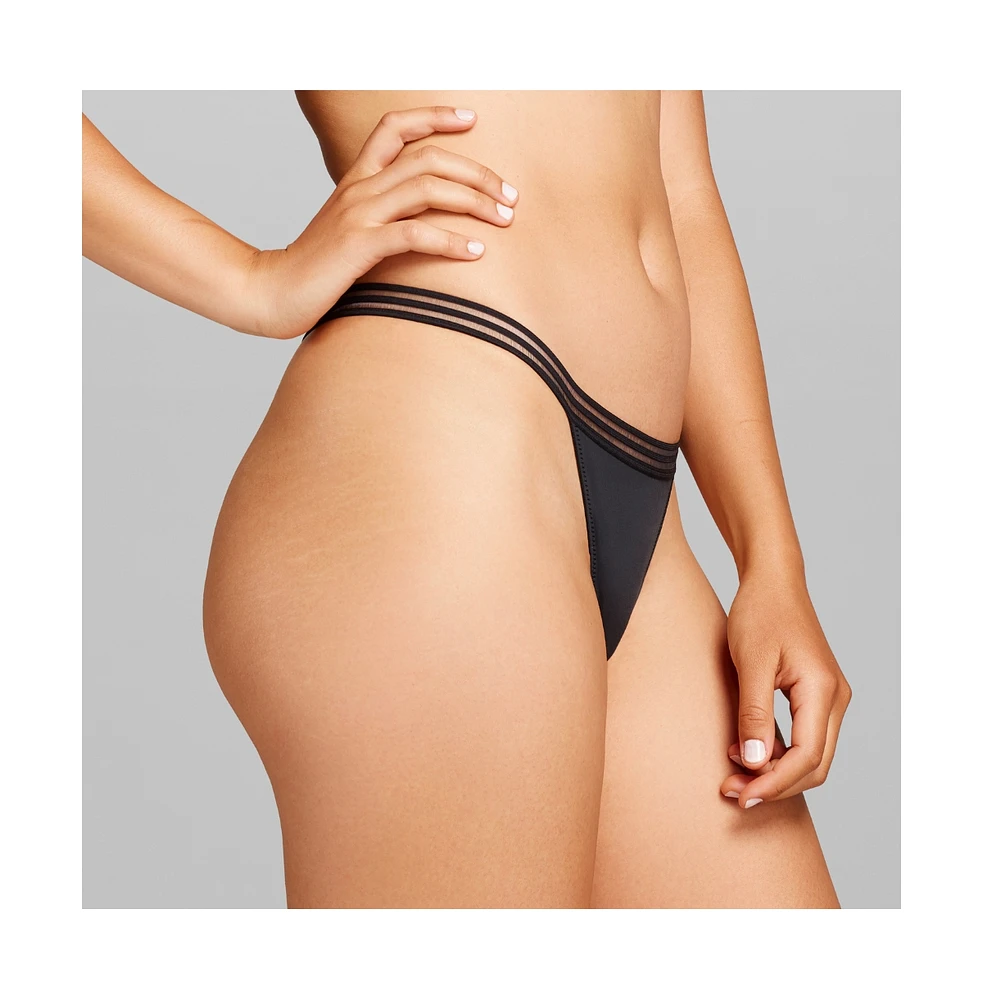 Siella Women's Micro Mesh Thong Pantie