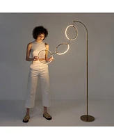 Brightech Nova 74" Dimmable Led Floor Lamp with Hanging Ring Design and Touch Control, Smart Plug Compatible