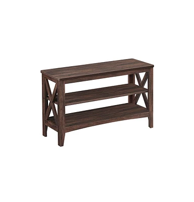 Entryway Storage Bench with Shelves for Shoes and Accessories Living Room