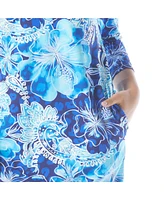Beach House Style Quinn Split Neck Tunic Dress
