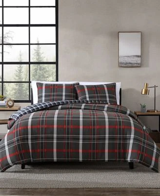 Closeout Eddie Bauer Willow Plaid Microsuede Duvet Cover Sets