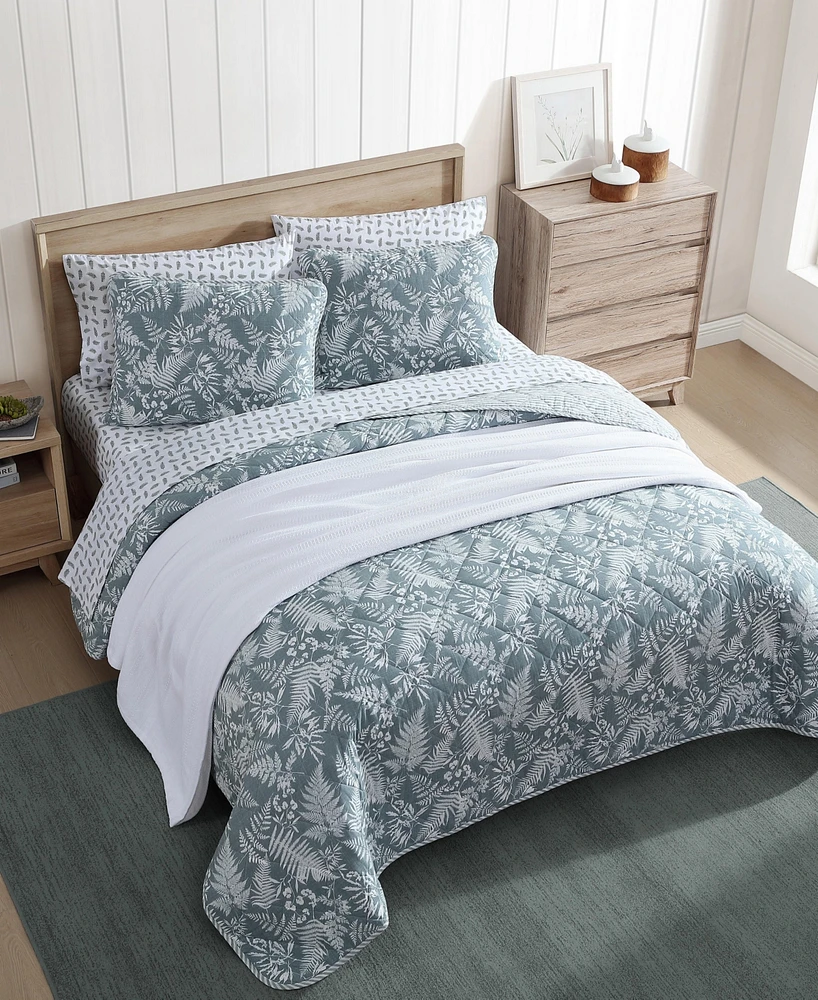 Closeout! Eddie Bauer Fern Garden Reversible Piece Quilt Set