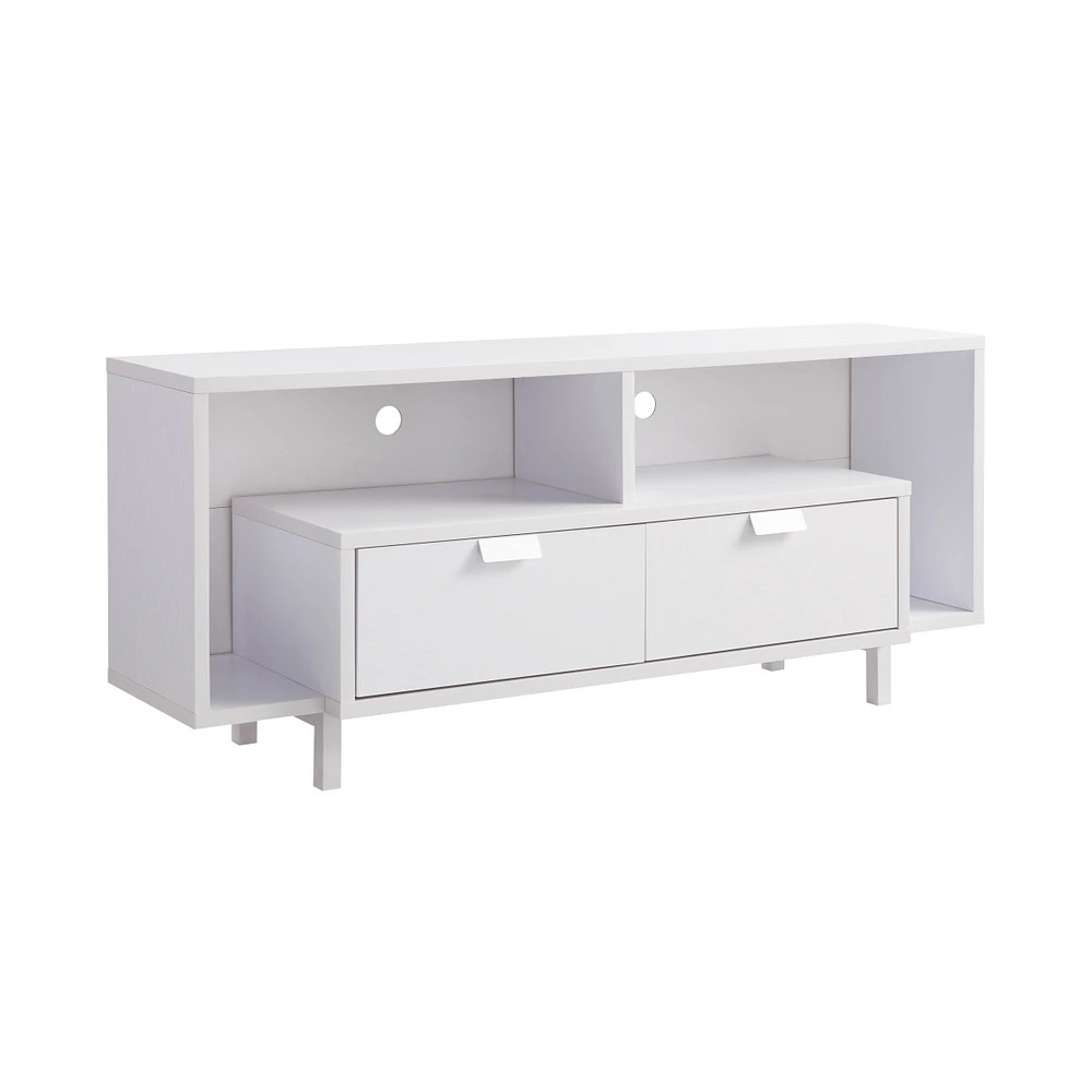 Simplie Fun Tv Stand White for Home or Office Use