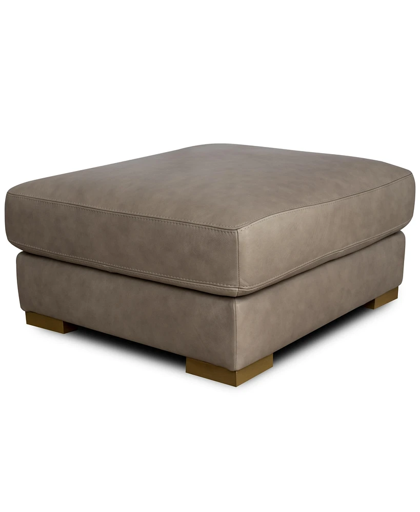 Rutherford Home Matera 34" Leather Big Ottoman