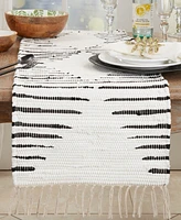 Saro Lifestyle Artisanal Diamond Chindi Table Runner, 16"x72"