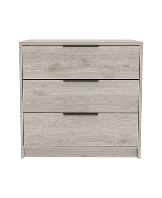 Kaia 3 Drawers Dresser, Superior Top - Light Gray