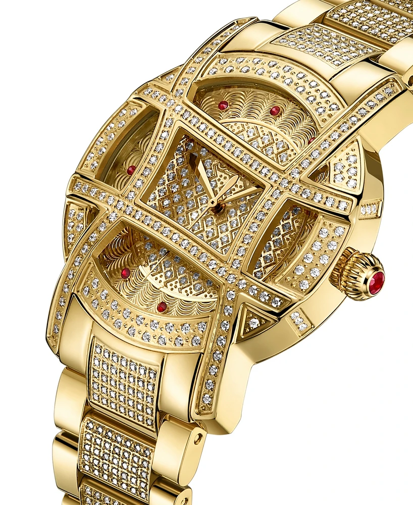 Jbw Women's Olympia Platinum Series Diamond (2 1/2 ct. t.w.) 18K Gold-Plated Stainless Steel Watch, 38Mm
