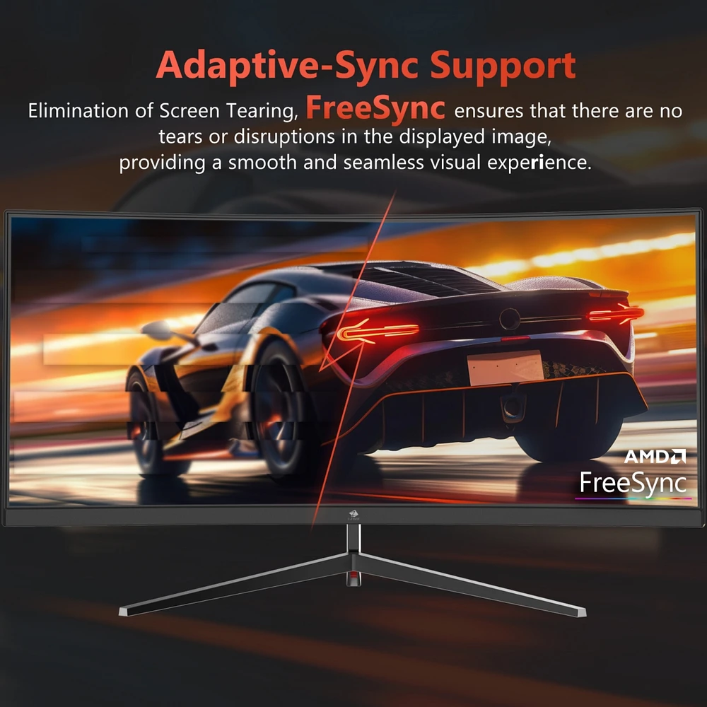 Z-edge 30 inch Uwfhd 2560 x 1080 21:9 Ultra Wide 200 Hz 1 ms 1500R Curved Gaming Monitor, FreeSync, Pip / Pbp, Hdmi x 2, Dp x 2,