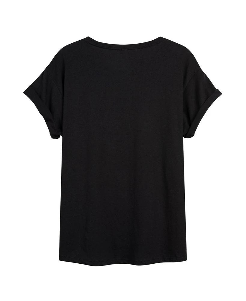 Hybrid Apparel Trendy Juniors Barbie Usa Graphic Oversized Tee
