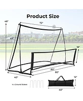 2-in-1 Portable Soccer Trainer with Carrying Bag to Enhance Soccer Passing Skill