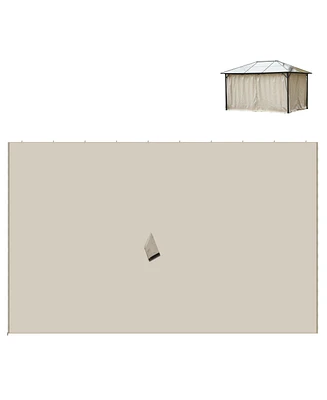 Outsunny 10' x 12' Universal Gazebo Sidewall Set with 4 Panels, Beige