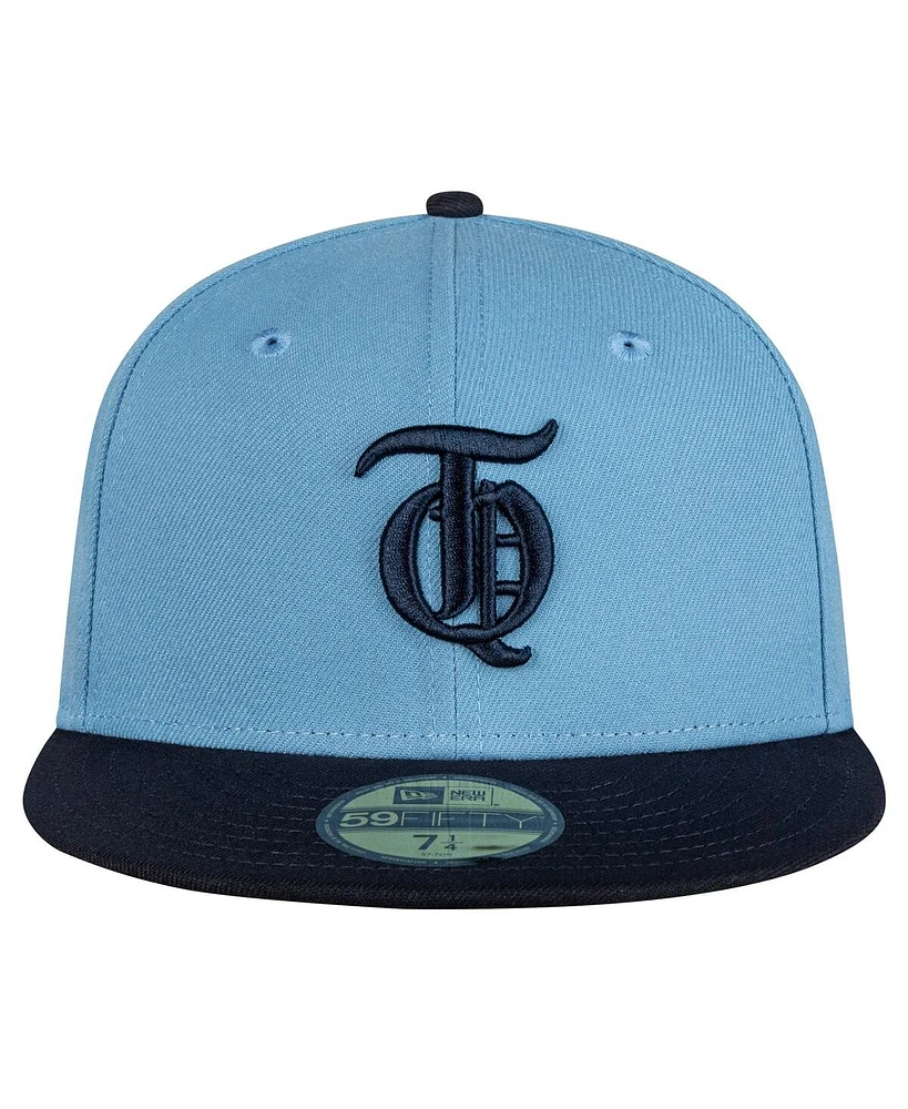 New Era Men's Light Blue/Navy Tigres de Quintana Roo Mexico League On Field 59FIFTY Fitted Hat