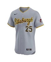 Nike Men's Adam LaRoche Gray Pittsburgh Pirates Road Elite Player Jersey