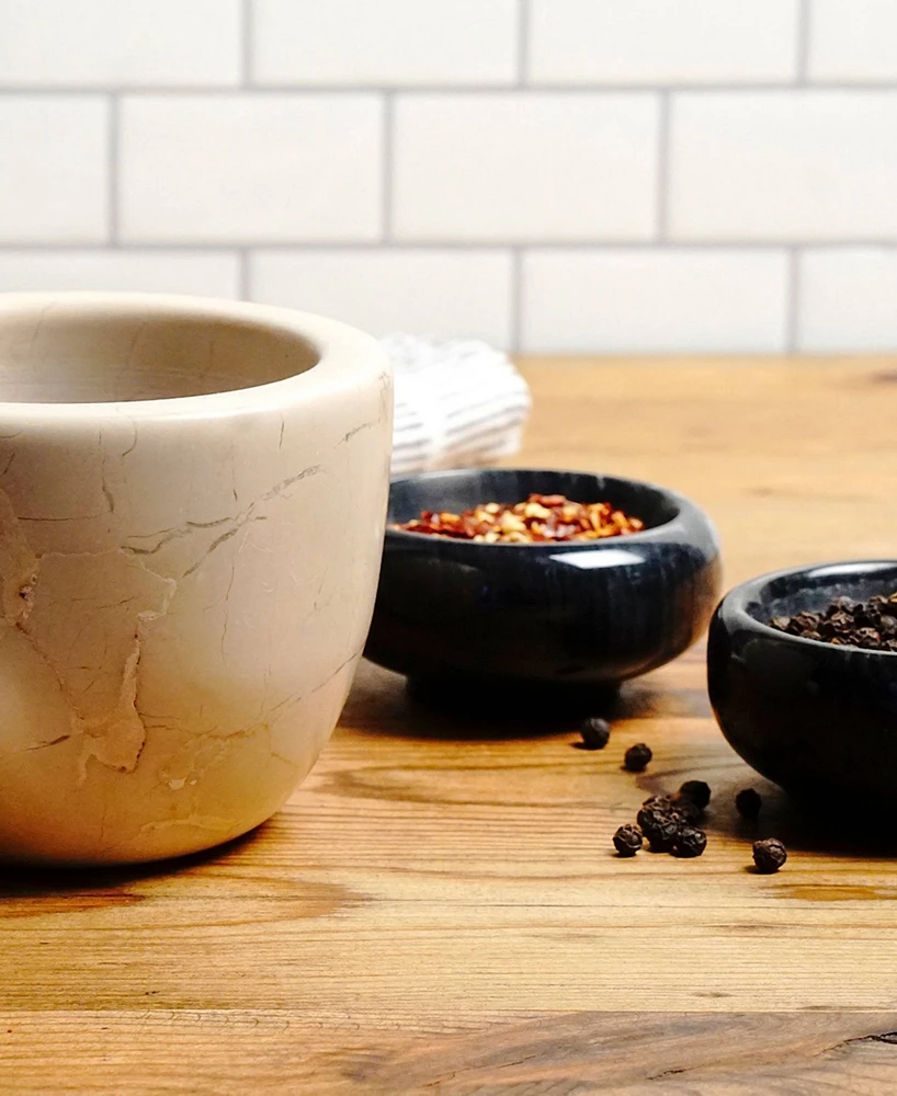 Rsvp International Beige Marble Mortar Pestle Set