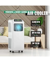 9,000 Btu Portable Air Conditioner & Dehumidifier Function Remote w/ Window Kit