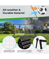 2-in-1 Portable Soccer Trainer with Carrying Bag to Enhance Soccer Passing Skill