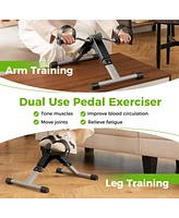 Under Desk Exercise Bike Pedal Exerciser with Lcd Display for Legs & Arms Workout Pink