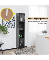 71'' Tall Tower Bathroom Storage Cabinet Organizer Display Shelves Bedroom