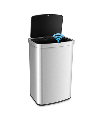 13.2 Gallon Step Trash Can Stainless Steel Airtight Garbage Bin for Home Kitchen