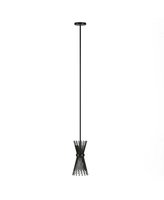Hudson & Canal Andromeda 7" Wide Starburst Pendant with Metal Shade