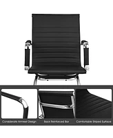 Set of 2 Office Waiting Room Chairs for Reception Conference Area