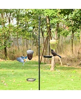 Metal Acorn Wild Bird Feeder Outdoor Hanging Food Dispenser for Garden Yard
