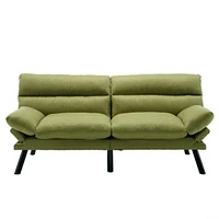 Velvet Sofa, Accent Sofa Loveseat Sofa With Metal Feet