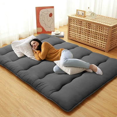 Caromio Full Size Futon Mattress Floor Mattress Pad Portable Dorm Sleeping Pad, 54"x 80"