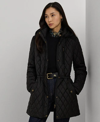 Lauren Ralph Petite Hooded Anorak Quilted Coat