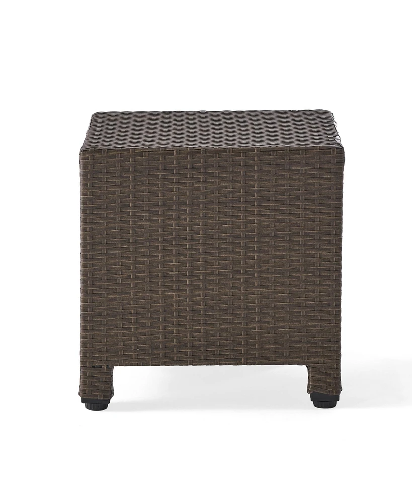 Modern Woven Outdoor Side Table for Patio or Deck