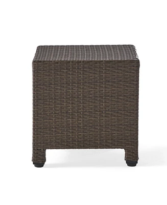 Modern Woven Outdoor Side Table for Patio or Deck