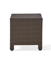 Modern Woven Outdoor Side Table for Patio or Deck