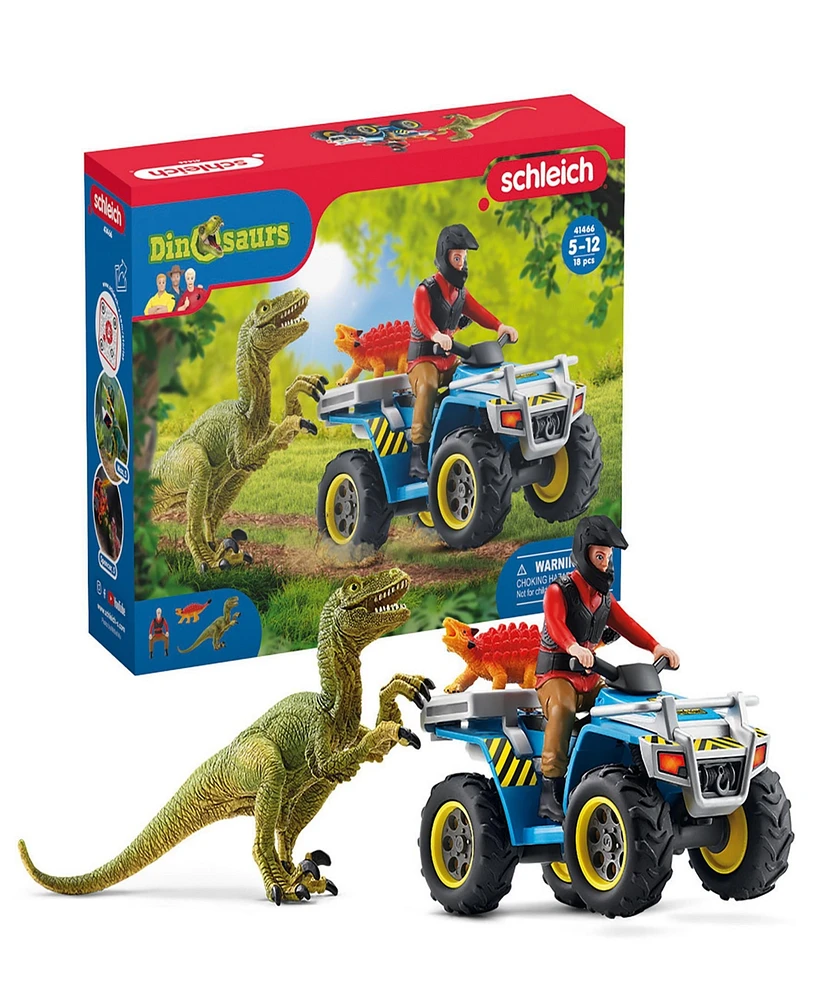 Schleich Dinosaurs Quad Escape From Velociraptor Playset
