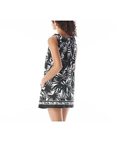 Beach House Style Palm Print Colette Adjustable Tank Dress