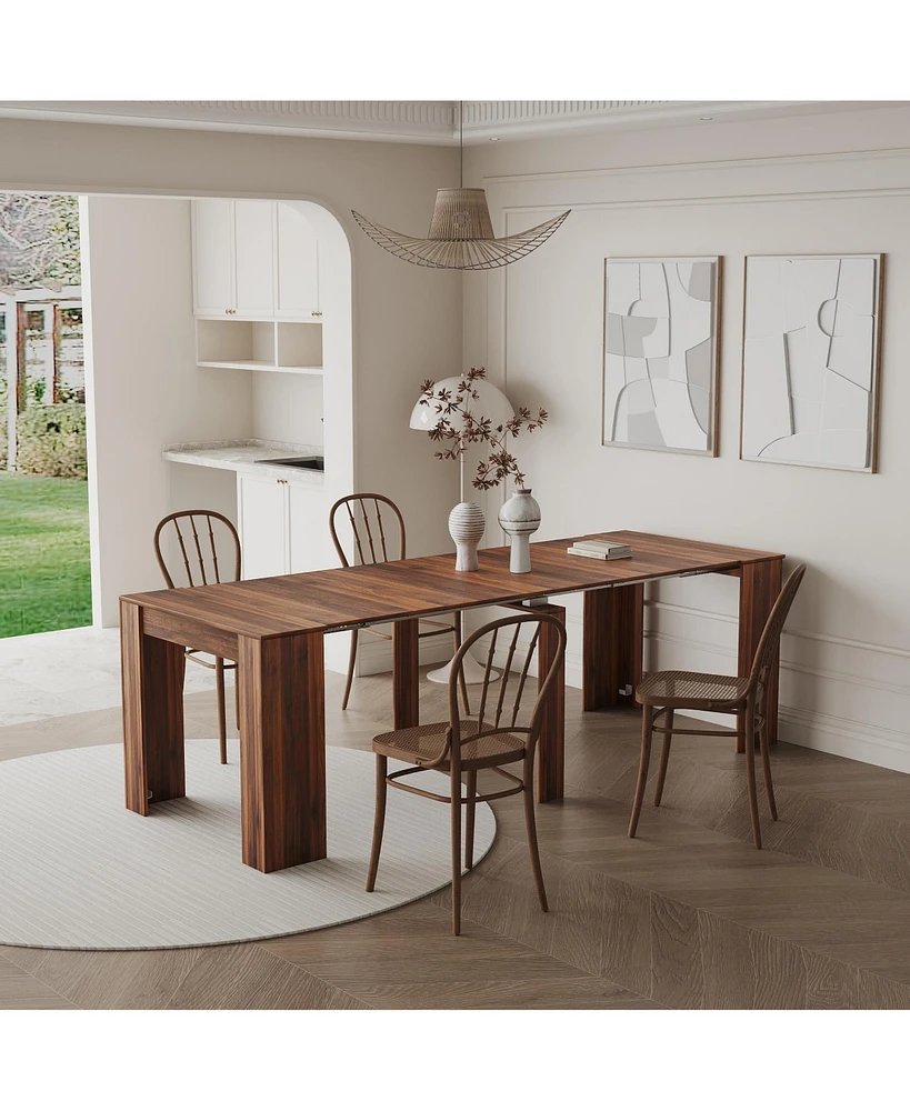 Multifunctional extendable console table