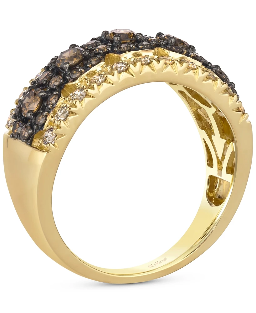 Le Vian Chocolate Diamond & Nude Diamond Fancy Openwork Ring (1-1/6 ct. t.w.) in 14k Gold