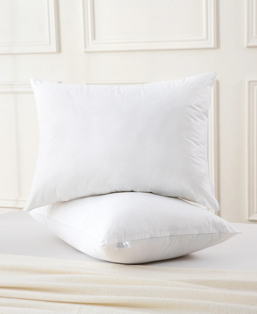 Royal Velvet Twin Pack White Goose Down and Feather Blend 2-Pack Pillow, King