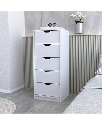 Fm Furniture Dillon Narrow 5 Drawer Dresser