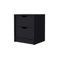 Fm Furniture Dillon 2 Drawers Nightstand, Bedside Table with Storage