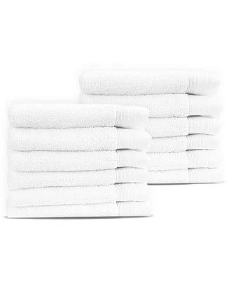 12-Pack 100% Cotton Washcloths - Extra Soft, Quick Dry, Highly Absorbent Wash Cloths for Bathroom, Gym, Spa, Home - 13" x 13"