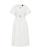 City Chic Plus Denim Delilah Midi Dress