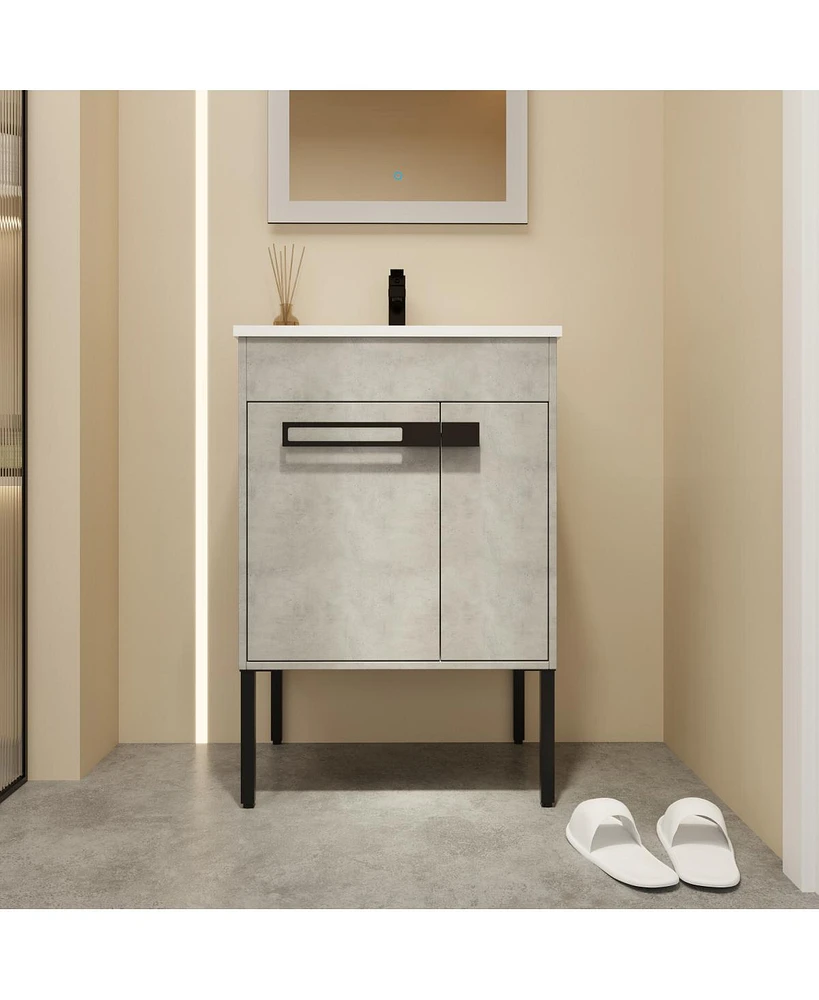24" Bathroom Vanity, Freestanding or Floating Optional