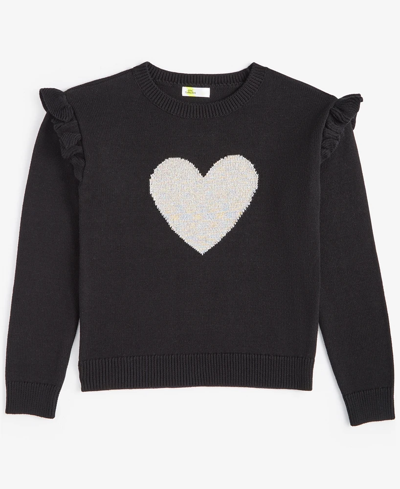 Epic Threads Little & Big Girls Heart Pullover Sweater, Created for Macy's