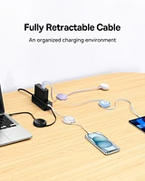 Baseus Usb C Cable Mini Retractable Charging Type-c to 100W 1m white