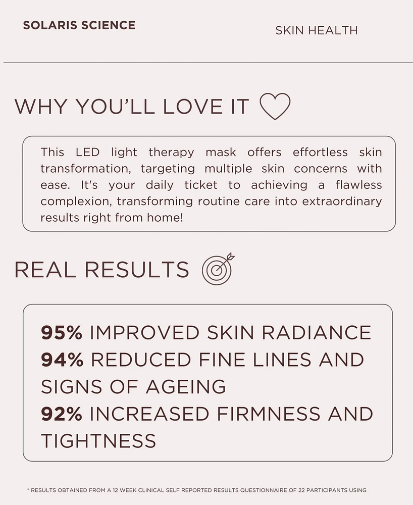 Led Light Therapy Silicone Mask