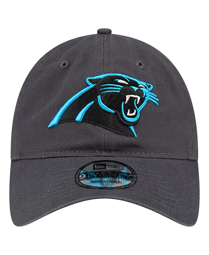 New Era Men's Graphite Carolina Panthers Core Classic 9TWENTY Adjustable Hat