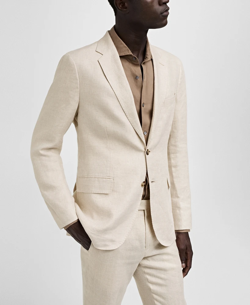 Mango Men's Linen Slim-Fit Suit Blazer