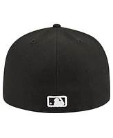 New Era Men's Black Cincinnati Reds Logo 59FIFTY Fitted Hat