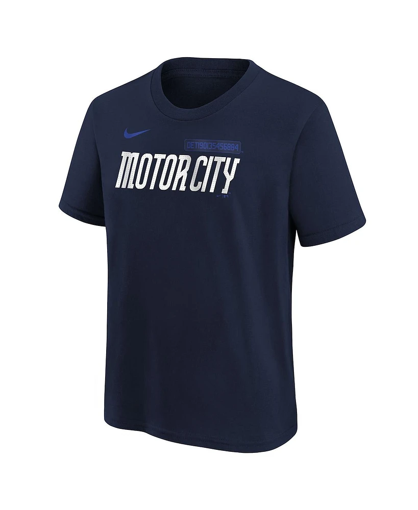 Nike Big Boys and Girls Riley Greene Navy Detroit Tigers 2024 City Connect Name Number T-Shirt