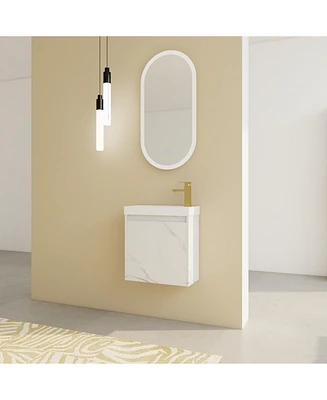 Compact Wall-Mounted Vanity Modern & Space-Saving Bathroom Cabinet